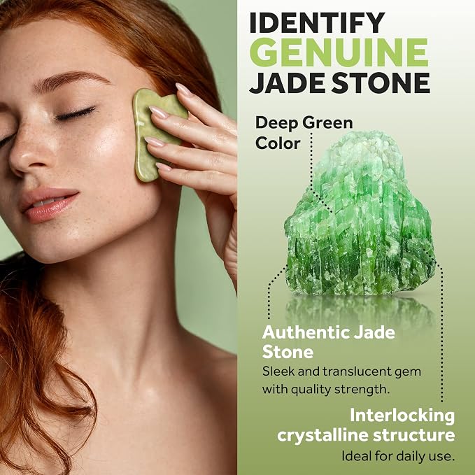Jade Roller for Face and Gua Sha Set - Image 6