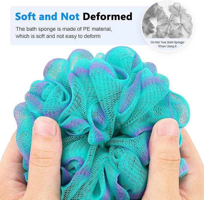Loofah on a Stick PE Soft Mesh Luffa - Image 3