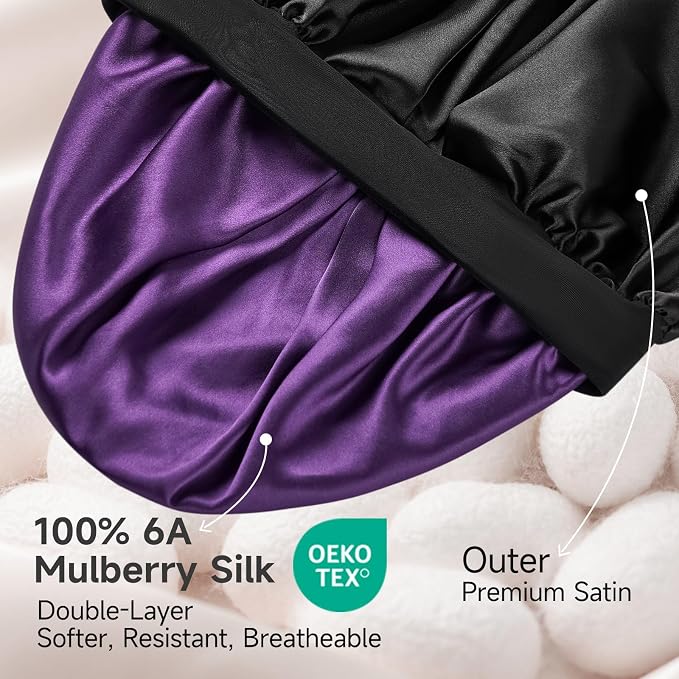 22 Momme 100% Real Mulberry Silk Bonnet - Image 2