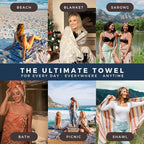 FESHKA Sand Proof Turkish Beach Towel – Oversized, Quick Dry & Lightweight - Image 3