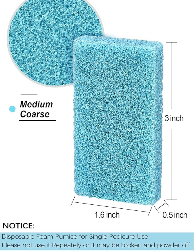 Maryton Disposable Foot Scrubber Pumice Pads, Pedicure Pumice Stone Dead Skin - Image 6
