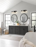 L LOHAS LED 3-Light Black Bathroom Light Fixtures, Modern Bathroom Lighting - Image 6