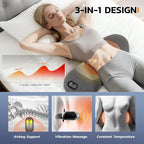 3-in-1 Electric Back Massager Pillow, Rechargeable Lumbar Support Cushion - Image 2