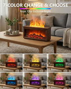 Essential Oil Diffuser, 7-Color Fireplace Fire Flame Aromatherapy Humidifier - Image 2