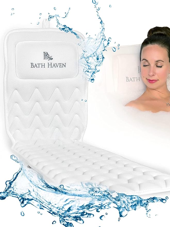 Bath Pillow for Tub, Full Body Bathtub Pillow and Mat for Head, Neck and Back - Image 4