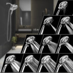 INAVAMZ Shower Heads with Handheld Spray Combo: 7.2" Rain Shower Head & - Image 4