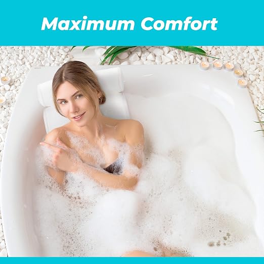 BASIC CONCEPTS Bathtub Pillow for Neck and Back Support - Image 2
