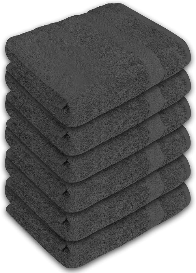 Medium Bath Towels Bulk Set of 12 – 100% Cotton Terry – 24" x 48" – Quick Dry - Image 8