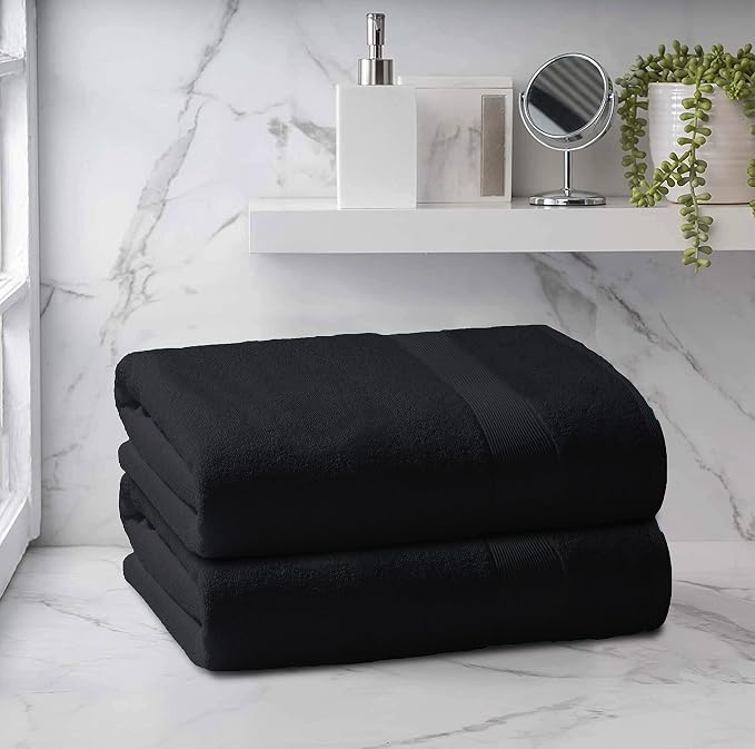 Belizzi Home Premium Cotton Oversized 2 Pack Bath Sheet 35x70-100% Pure Cotton - Image 3