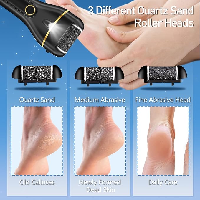 Callus Remover for Feet, Electric Foot Callus Remover Waterproof - Image 3