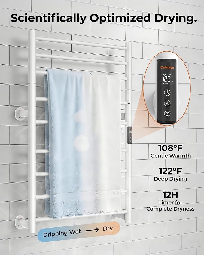 Foldable Heated Towel Rack, Dual-Zone Electric Towel Warmer Rack - Image 5