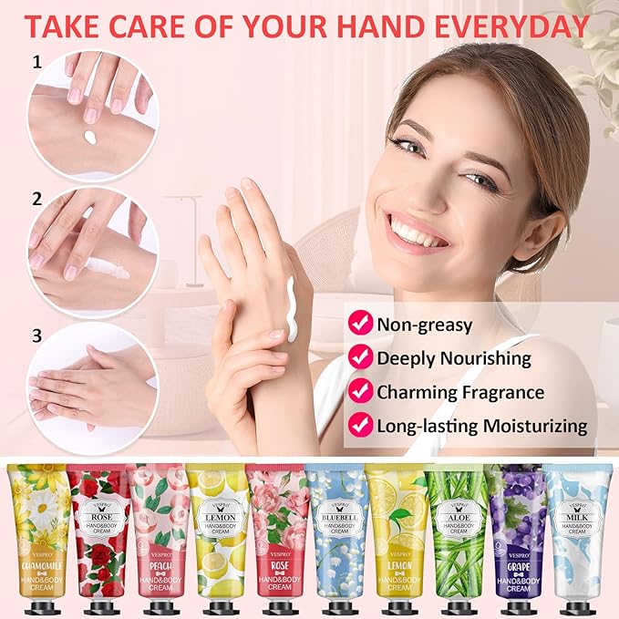 VESPRO 140 Pack Hand Cream Gifts Set, Mothers Day Gifts, Hand Lotion Travel Size - Image 4