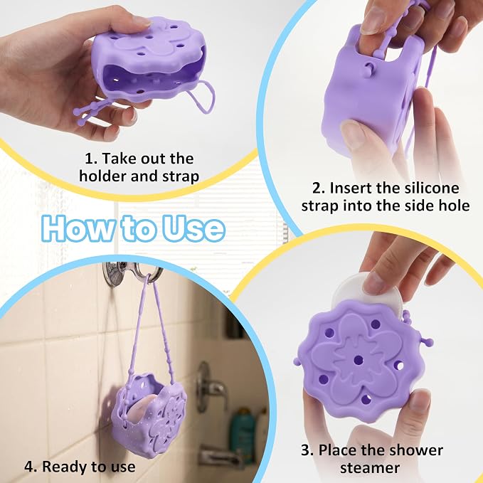 2 Packs Shower Steamer Tray, Hangable and Reusable Shower Steamer Holder/Hanger - Image 6