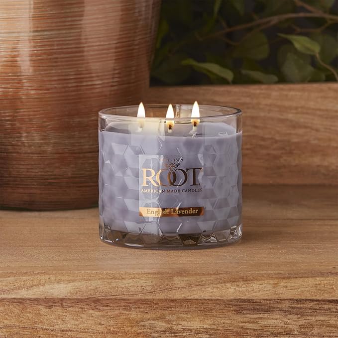 Root Candles Scented Candles Honeycomb Glass Premium Handcrafted Beeswax Blend - Image 2