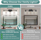 Ascher Bathroom Light Fixtures, 4-Light Vanity Light Over Mirror, Wall Lamp - Image 4