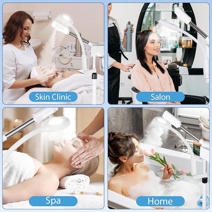 2 in 1 Facial Steamer 5X Magnifying Lamp - Image 3