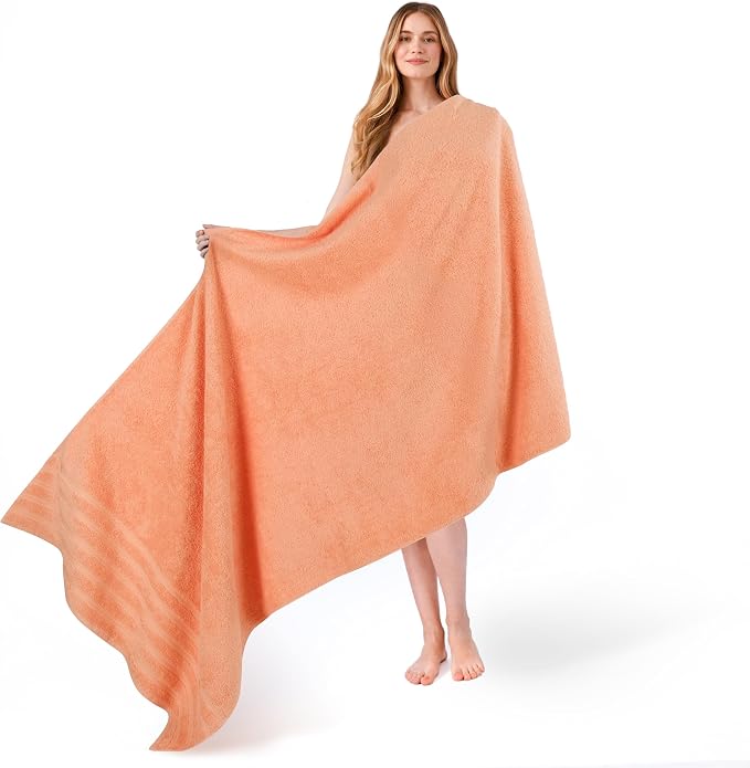 American Soft Linen 35x70 Jumbo Large Bath Towel, 600 GSM 100% Cotton Turkish by AmericanSoftLinen