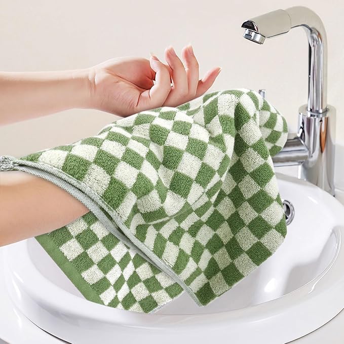 Jacquotha Green Hand Towels for Bathroom Set of 4 - Image 3