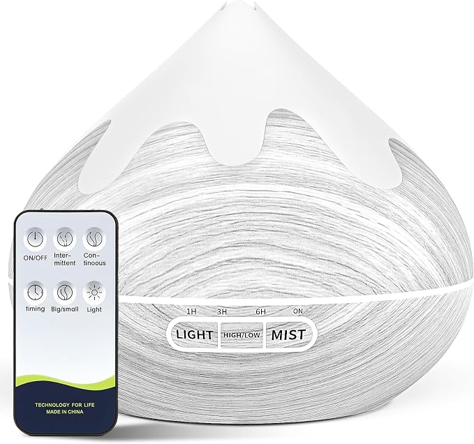 500ML Essential Oil Diffuser, Large Aromatherapy Diffuser - Image 9