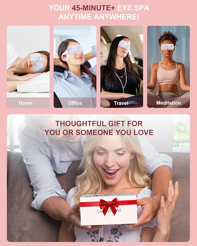 Steam Eye Masks Disposable 24 Pack, 45+ Min Self Heating Eye Mask - Image 7