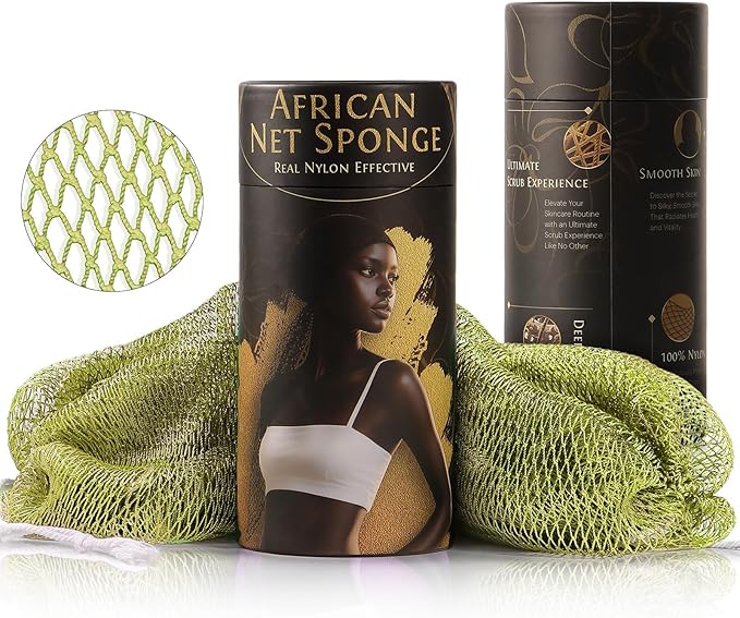 African Net Sponge Authentic Exfoliating Body Scrubber by SpiralScgv