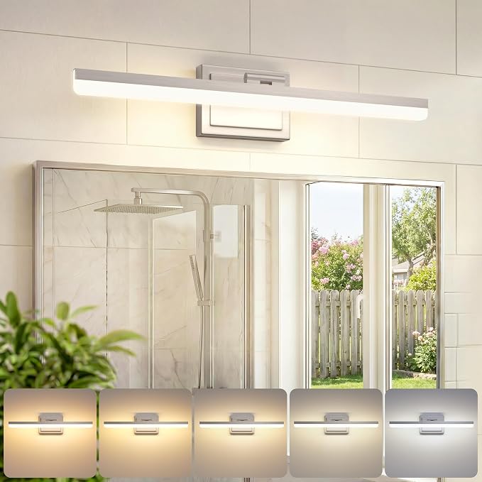 VOLISUN Modern Bathroom Vanity Light 24 inch, 24W Dimmable 5CCT Led Bathroom by VOLISUN