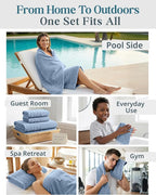 Casa Platino Premium Cotton Bath Towel 12 Piece Set - Image 6