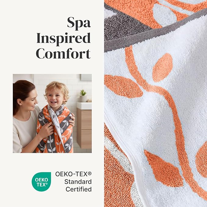 Modern Threads Natural Vine 6-Piece 100% Cotton Towel Set – Yarn Dyed Jacquard - Image 4