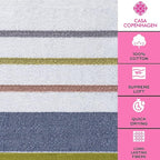 CASA COPENHAGEN White Bay 6Pcs 100% Egyptian Cotton Large Designer Towels Gift - Image 4