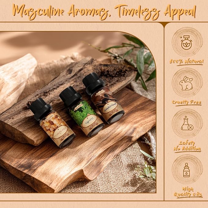 SALKING Woody Essential Oils Gift Set, Natural and Pure Aromatherapy Fragrance - Image 5