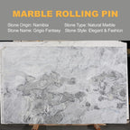 Koville African Natural Marble Rolling Pin, Non-Stick Polished Dough Roller - Image 2