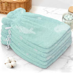 VOOVA & MOVAS Kids Bath Mitts 6-Pack, 100% Cotton Soft Absorbent Wash Cloths by VOOVAMOVAS