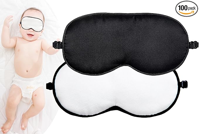 Mulberry Silk Sleep Mask with Adjustable Strap by KmeetQ
