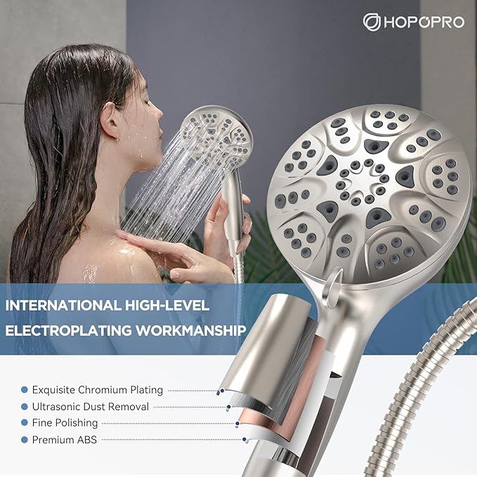 6-Mode High Pressure Handheld Shower Head Set, Consumer Reports Recommended - Image 2