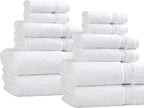 Superior Egyptian Cotton 12-Piece Towel Set, Guest Bath Decor Essentials - Image 2
