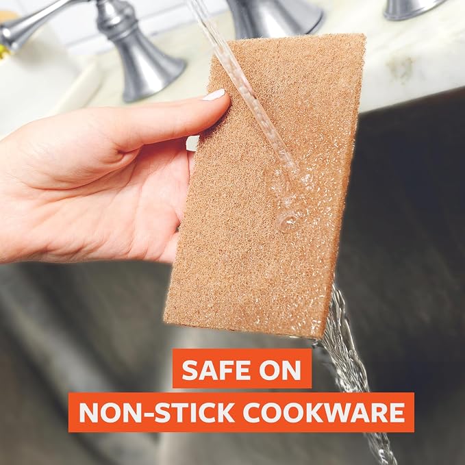 Full Circle Neat Nut, Walnut Scour Pads – Pack of 8 – Powerful, Non-Scratch - Image 4