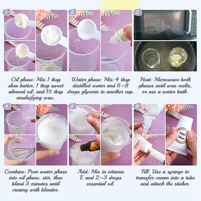 JCOOS Hand Cream Making Kit, Lotion Kit, DIY Handcream - Image 8