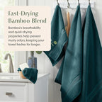 Springtree Home Luxury Viscose from Bamboo Bath Towel Set 6 Piece Set | 35% - Image 3