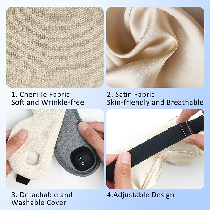 Heated Eye Mask for Dry Eyes, Cordless Warm Eye Compress - Image 5