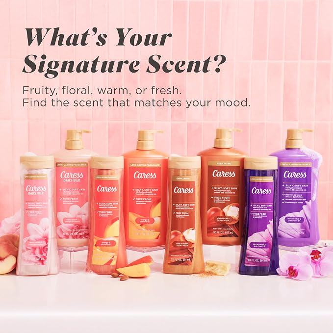 Caress Body Wash With Pump Daily Silk White Peach & Orange Blossom Body Soap - Image 9