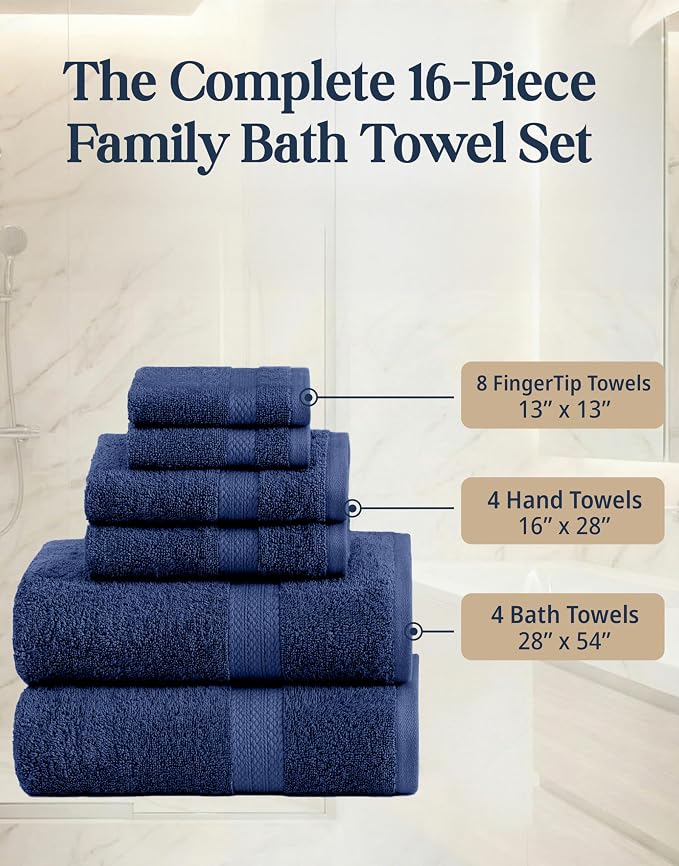 LANE LINEN Luxury Cotton Bath Towel Set - Image 4