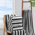 4 Piece Bath Towel Black Oversized Bath Sheet 35"x70" Bathroom Towel Extra - Image 5