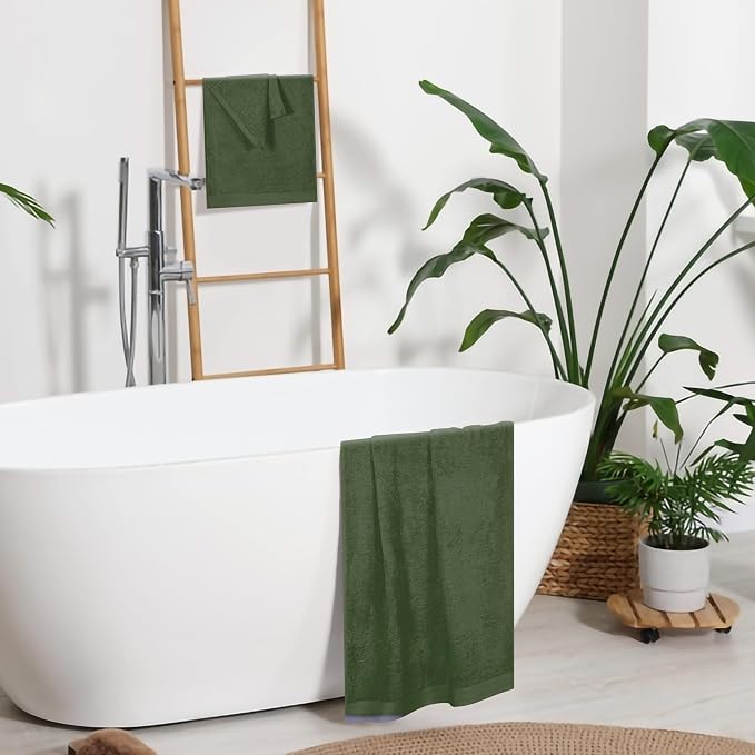 Ultra Soft 3 Pack Cotton Towel Set, Contains a Bath Towels 28x55 inch, a Hand - Image 5