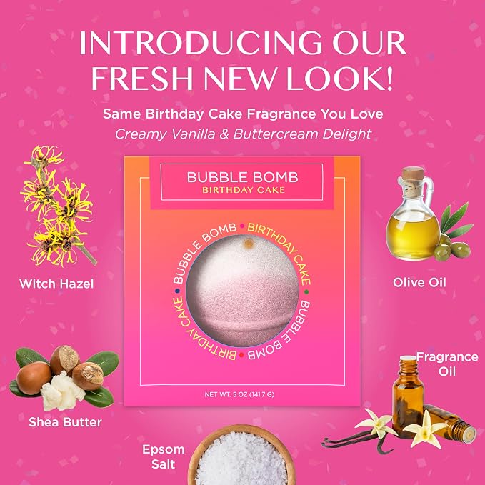 Birthday Cake Bath Bombs for Women, Girls & Kids - Image 4
