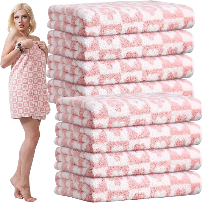 SmoothNovelty 12 Pack Microfiber Bath Towels Bulk 27'' x 60'' Oversized Size by SmoothNovelty