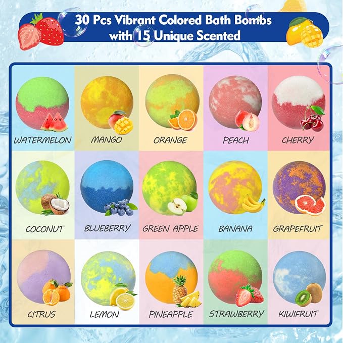 Bath Bombs for Kids with Surprise Inside, 30 Pack Kids Bath Bombs with Toys - Image 4