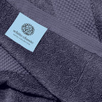 White Classic Luxury Navy Blue Hand Towels - Image 5