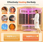 OUTEXER Sauna Corner Saunas for 4-5 Person 240V Home Indoor Canadian Hemlock - Image 3