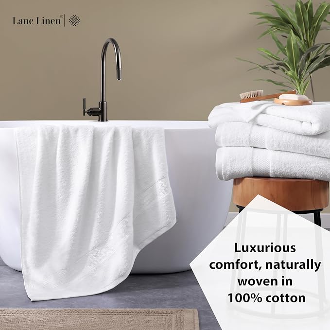LANE LINEN 100% Ring Spun Cotton Bath Sheets - Image 4