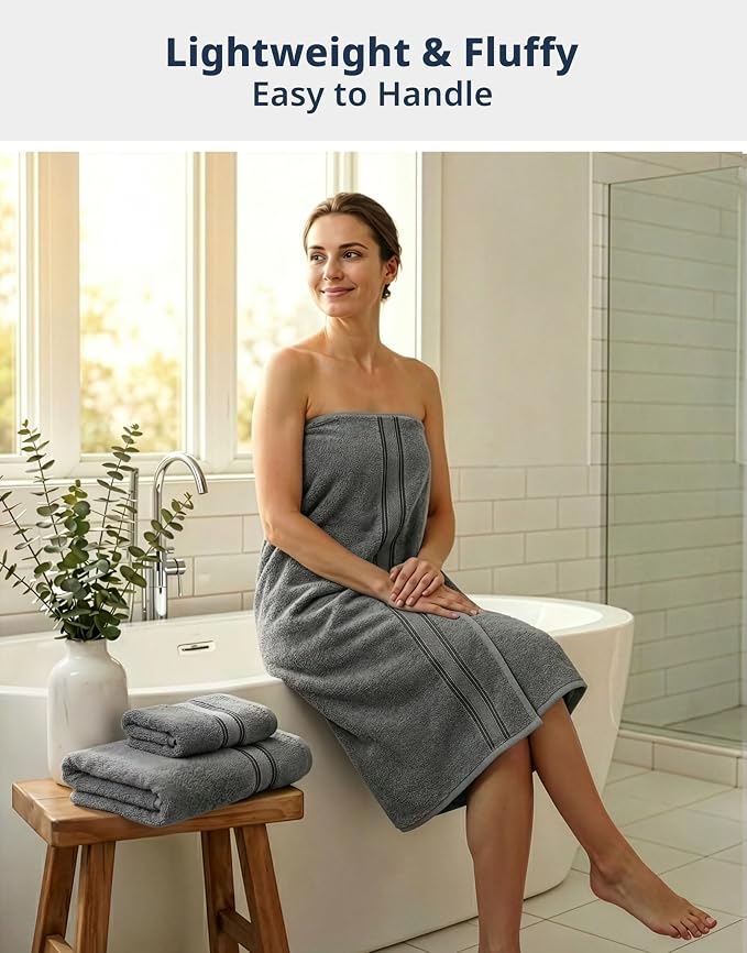 LANE LINEN Luxury Bath Towels Set - Image 2